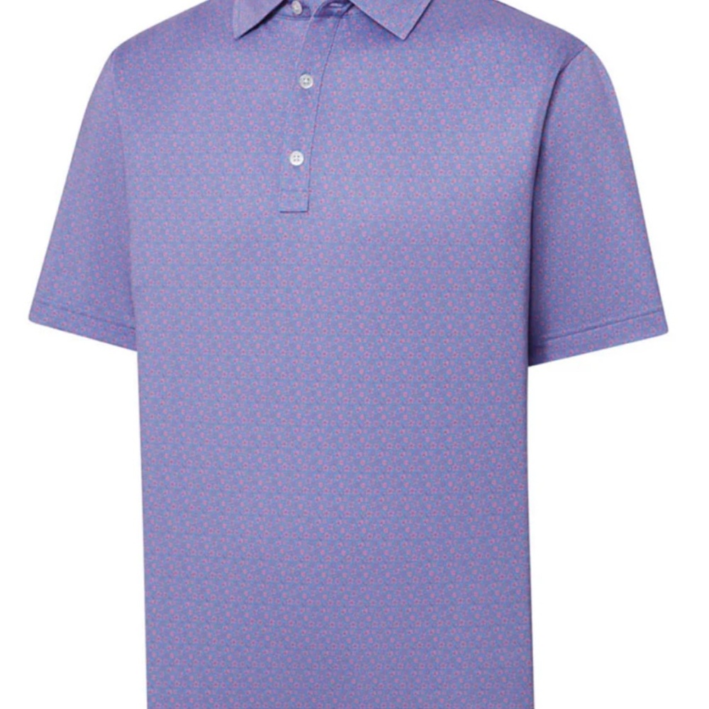 FootJoy Pink and Purple Allover Floral Shirt